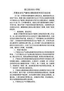 垫江县永安小学校开展安全生产重特大事故防控专项行动总结