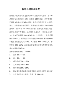 装饰公司利润分配