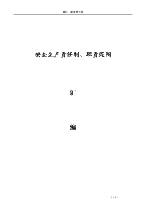 定稿矿井安全责任制度资料汇编
