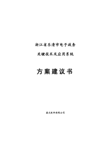 《某经典电子政务建议方案书》