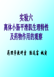 实验四家兔离体小肠平滑肌生理特性及药物作用的观察