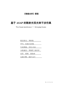 基于ASAP的散射光双光束干涉仿真