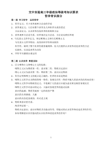 哲学等级考点