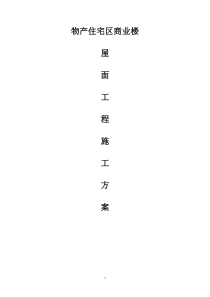 商业楼屋面方案
