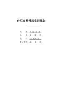 外汇交易模拟实训的心得