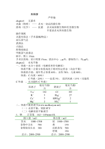 外科学课堂笔记重点