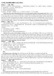 外研社九年级上册-Module1--12作文范文