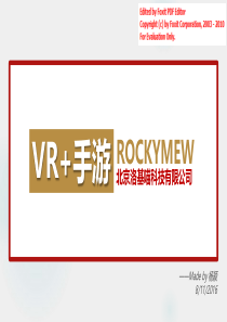 VR手游商业计划书（PDF22页）