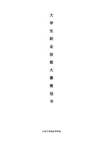大学生职业技能大赛策划书