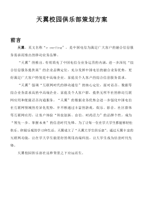 天翼校园策划方案