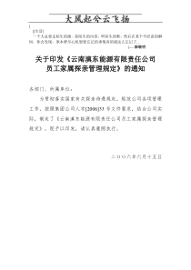 Gfkhcs关于印发《云南滇东能源有限责任公司