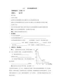 反比例函数应用教案