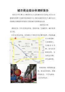 城市商业综合体调研报告