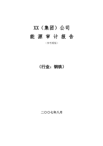xx能源审计报告(范本)