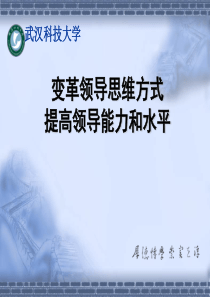 变革领导思维方式新版.