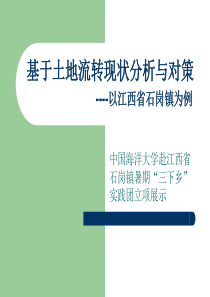 基于土地流转现状2