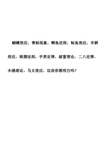 各种管理效应