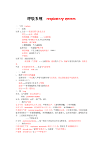 呼吸系统respiratorysystem
