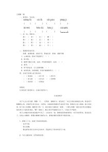 四下语文第二单元每课一练