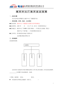 四川城市中心广场开业策划方案