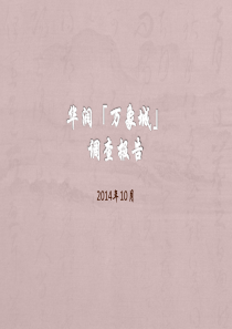 华润万象城市场调查报告.