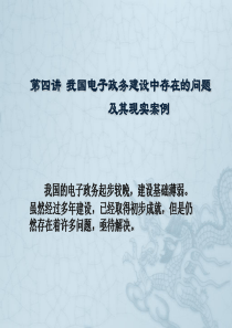 四、我国电子政务建设中存在的问题及其现实案例