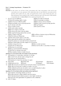 四级英语讲座及试题与答案1(4)