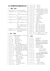 压力容器常用标准