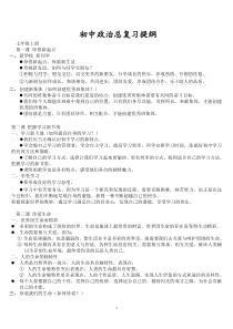 初中政治总复习提纲人教版
