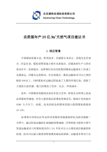 劣质煤生产天然气项目建议书-山西-2012-07-08A