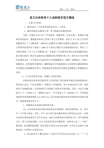 县文化体育局个人述职报告范文精选