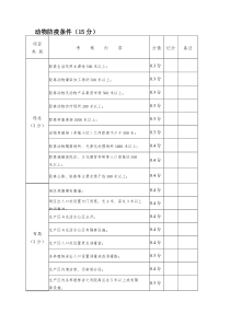 动物防疫条件(15分)