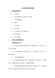 发电机大修方案