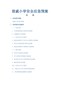 前戚小学安全应急预案