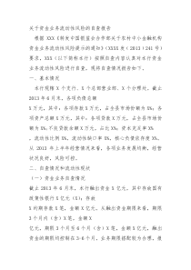 关于资金业务流动性风险的自查报告