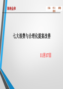 内部培训系列教材—7大浪费