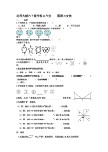 北师大版六下数学校本作业图形与变换