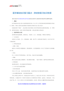 医学基础知识复习重点肺结核复习知识梳理