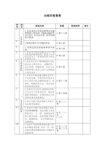出租车安全检查表