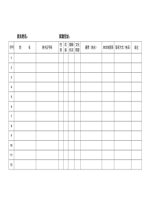 流动人口基本情况登记表