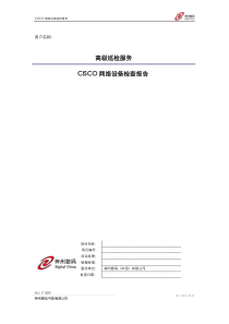 用户名称-Cisco路由交换安全设备-高级巡检-巡检报告-V1.0-2007版本