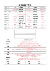 渗透检测工艺卡