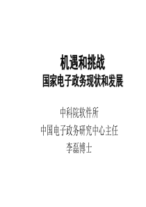 建立国家电子政务平台体系
