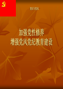 党纪与党风教育.