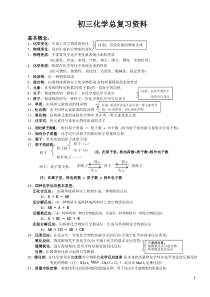 初三化学总复习资料重点