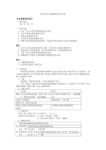 初中化学组成物质的化学元素