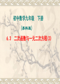 初中数学九年级下册二次函数与一元二次方程(2)