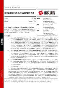 国家新能源和节能环保战略的受益者