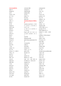 关于动物的英文单词(全面版)