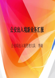 公安出入境新业务汇报